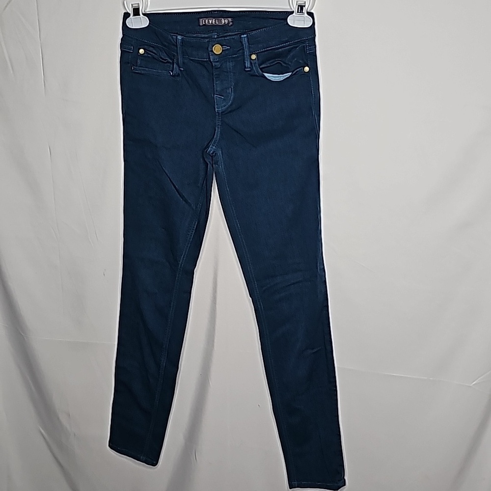 Anthropologie Level 99 rare blue low rise skinny jeans sz 26